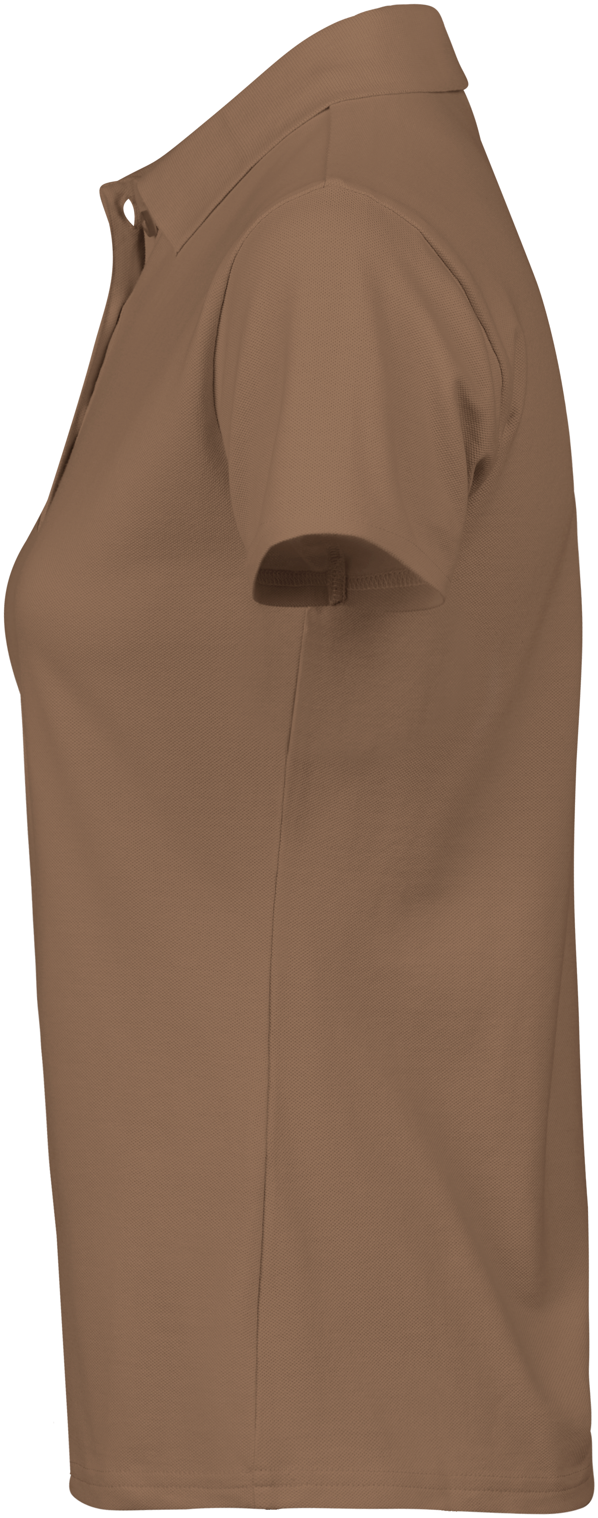 Tee Jays Ladies Luxury Stretch Polo Shirt in Wood, left side view