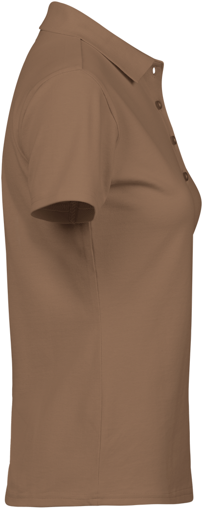 Tee Jays Ladies Luxury Stretch Polo Shirt in Wood, right side view