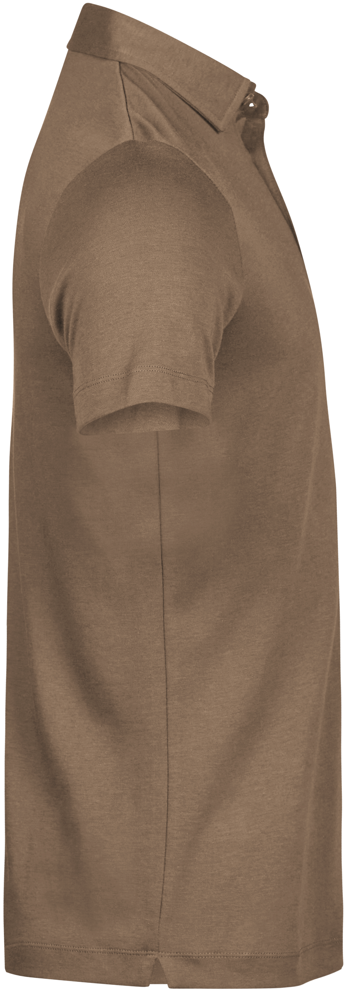 Tee Jays Men’s Pima Cotton Polo Shirt in Wood, right side view