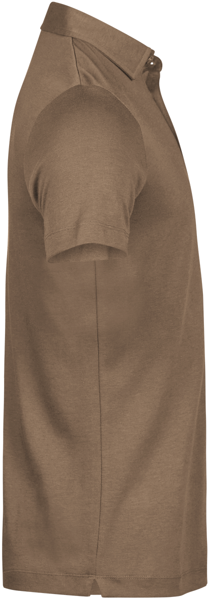 Tee Jays Men’s Pima Cotton Polo Shirt in Wood, right side view