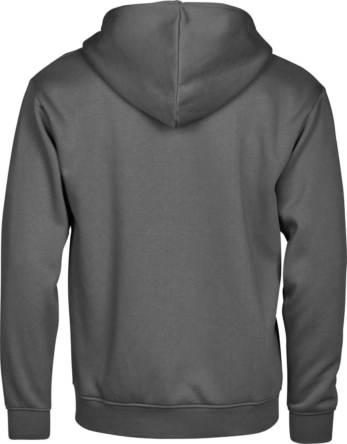 Tee Jays Unlabelled Hooded Full Zip Sweatshirt Hoodie in Powder Grey, back view