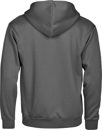 Tee Jays Unlabelled Hooded Full Zip Sweatshirt Hoodie in Powder Grey, back view