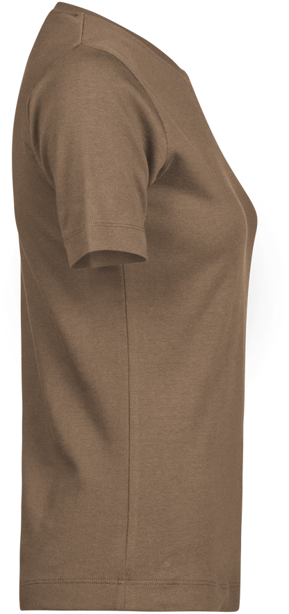 Tee Jays Ladies Interlock T-Shirt in Wood, right side view