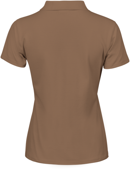 Tee Jays Ladies Luxury Stretch Polo Shirt in Wood, back view