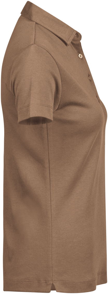 Tee Jays Ladies Pima Cotton Polo Shirt in Wood, right side view