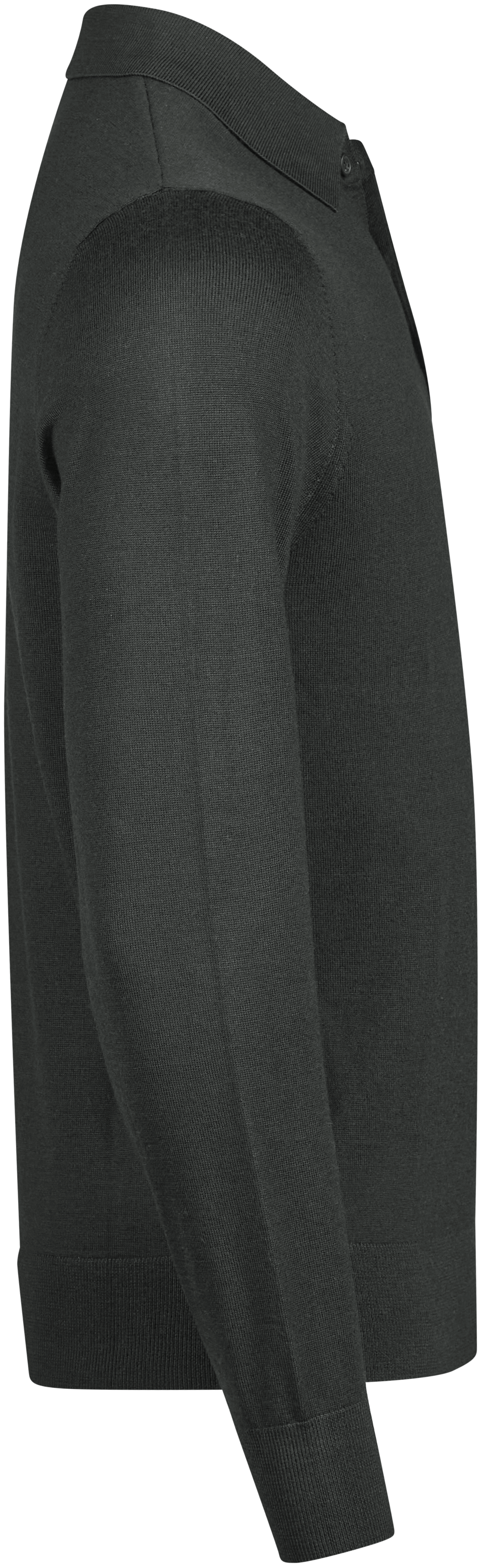 Tee Jays Men’s Knit Polo Shirt in Black, right side view