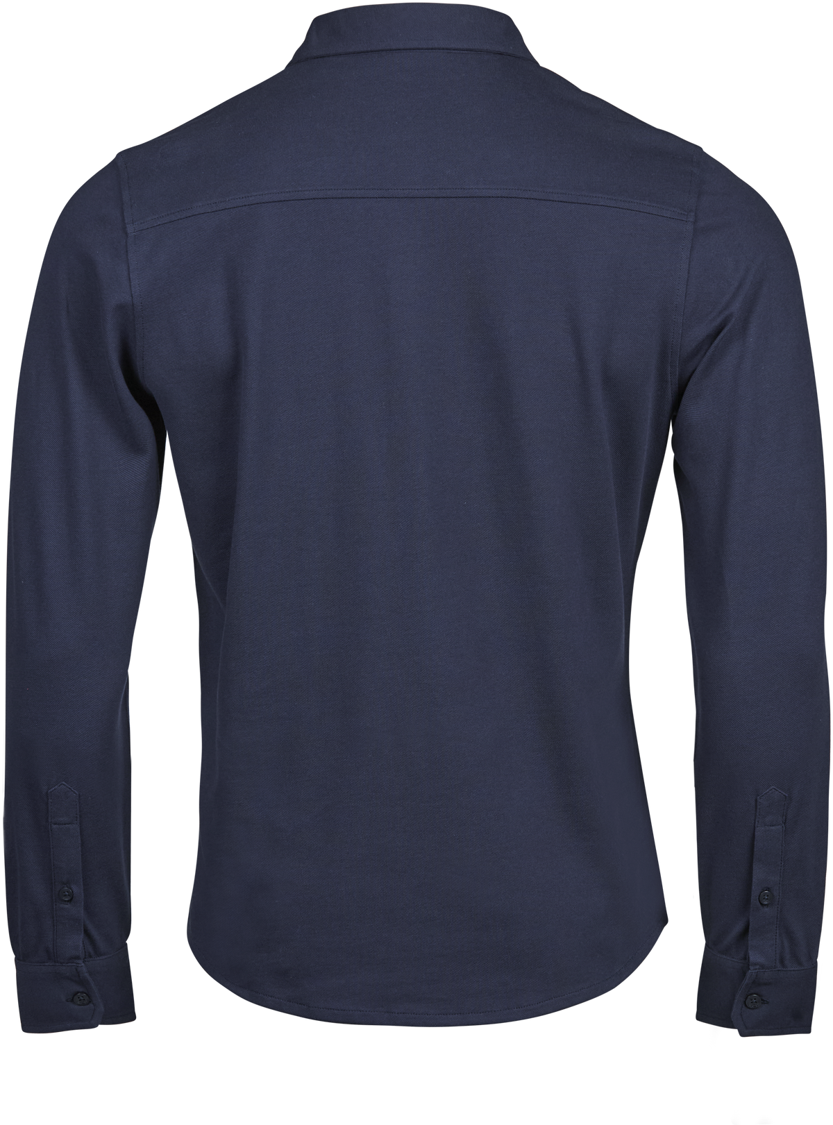 Tee Jays Men’s Luxury Stretch Shirt in Navy, back view