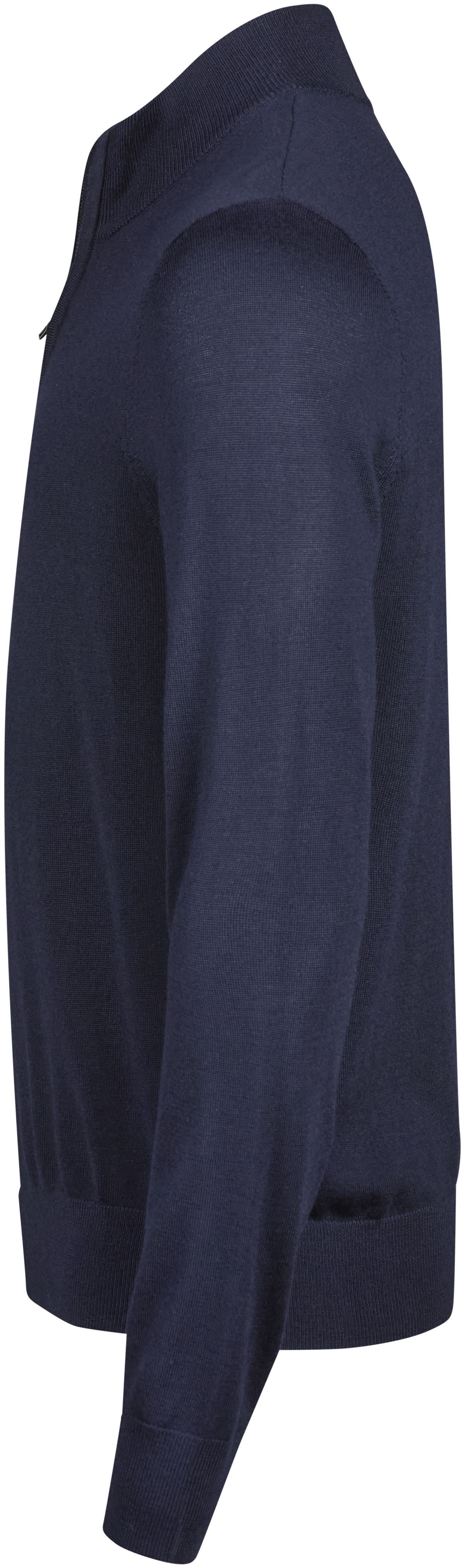 Tee Jays Men’s Full Zip Knit Jumper in Navy, left side view