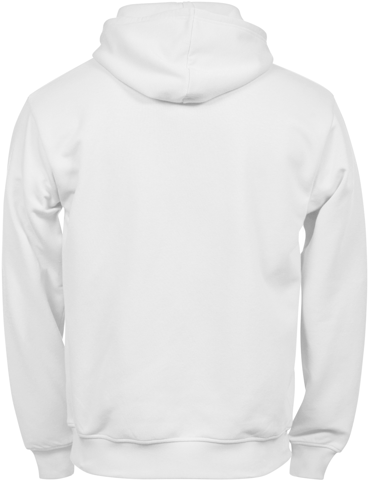 Tee Jays Junior Unlabelled Hooded Sweatshirt in White, back view
