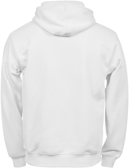Tee Jays Junior Unlabelled Hooded Sweatshirt in White, back view