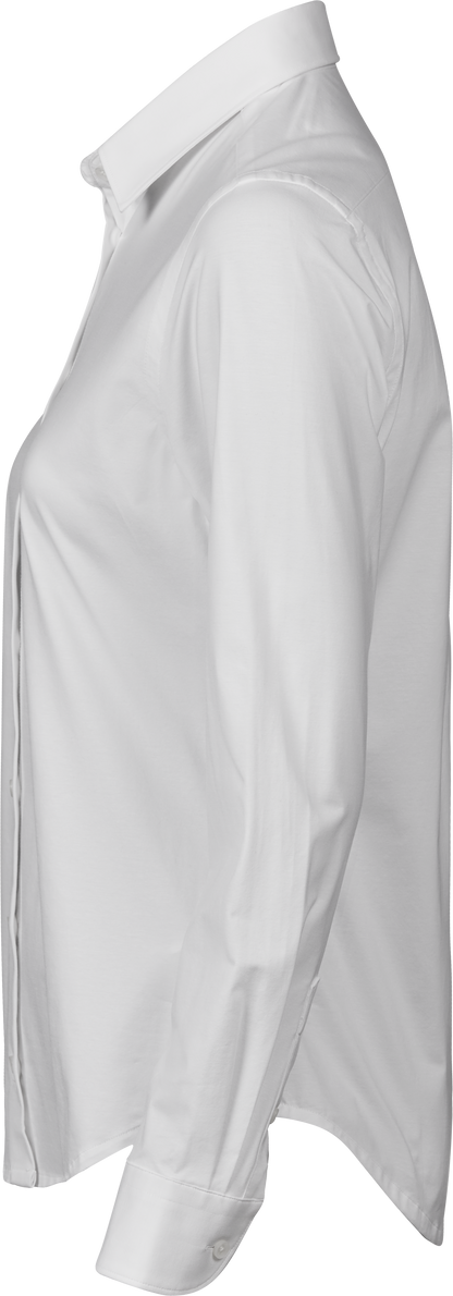 Tee Jays Ladies Active Stretch Shirt in White, left side view
