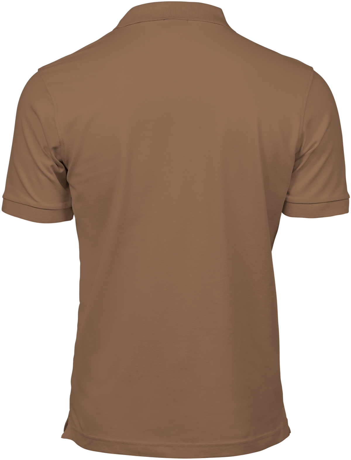 Tee Jays Men’s Luxury Stretch Polo Shirt in Wood, back view