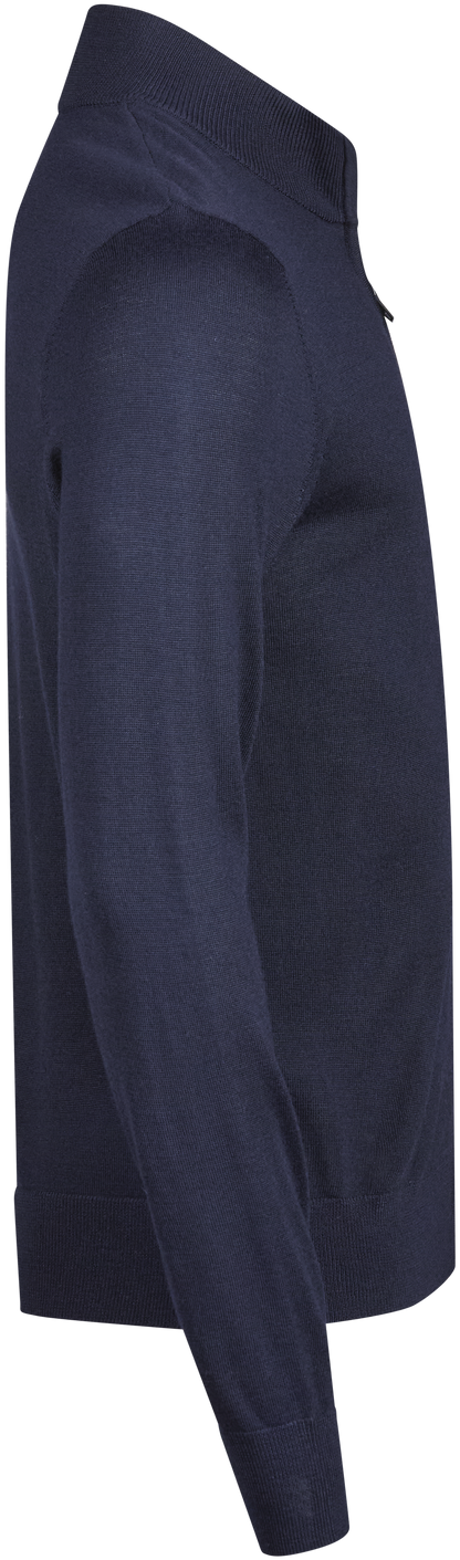 Tee Jays Men’s Full Zip Knit Jumper in Navy, right side view