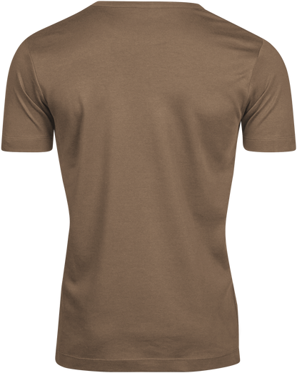 Tee Jays Men’s Interlock T-Shirt in Wood, back view