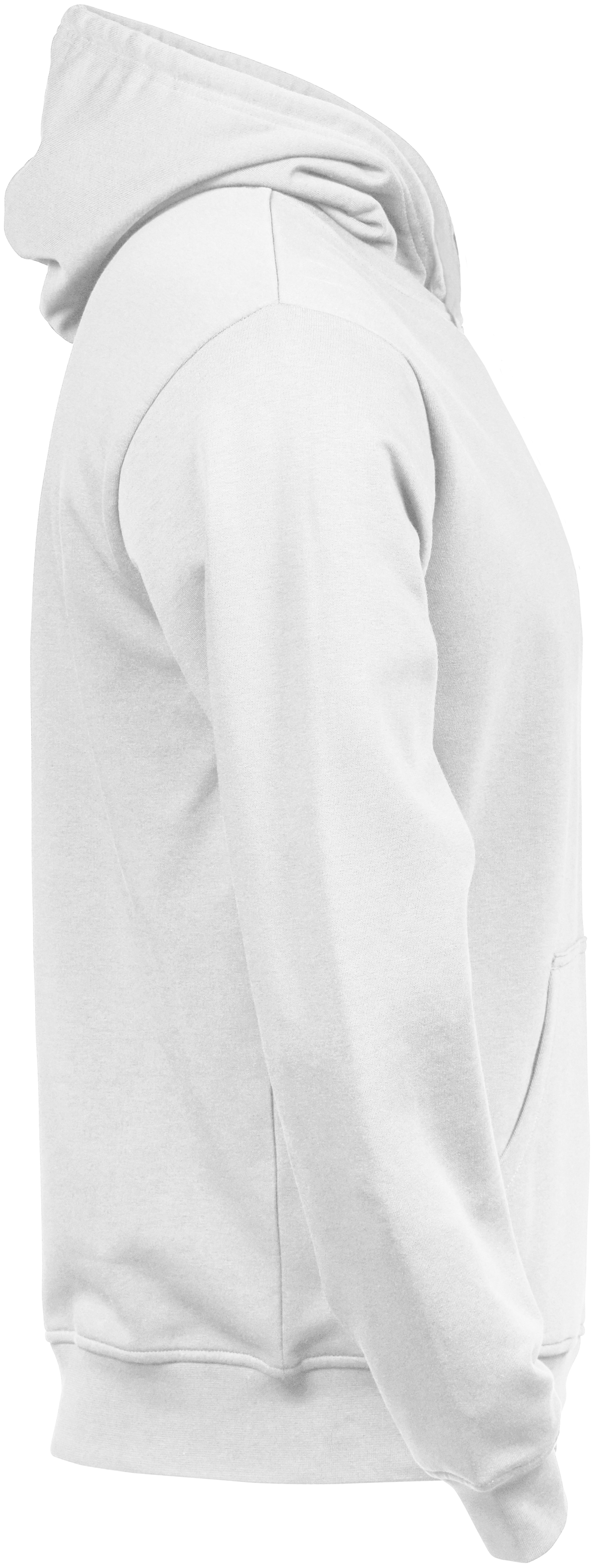 Tee Jays Junior Unlabelled Hooded Sweatshirt in White, right side view