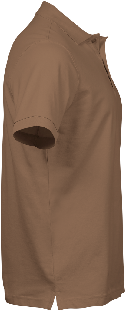 Tee Jays Men’s Luxury Stretch Polo Shirt in Wood, right side view