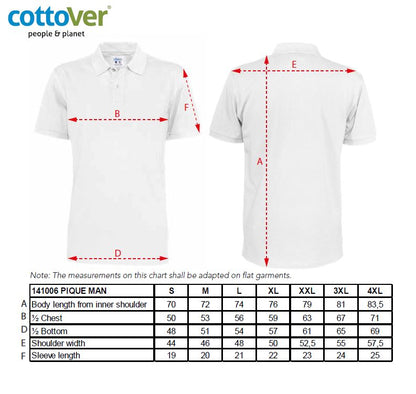 Cottover Organic Cotton Mens Polo Shirt | Short Sleeve | GOTS | Fairtrade | 14 Colours | S-4XL - Polo Shirt - Logo Free Clothing