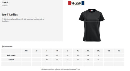 Clique Ice Ladies T-Shirt | Activewear Tee Shirt | Breathable | 10 Colours | S-3XL - Tee Shirt - Logo Free Clothing