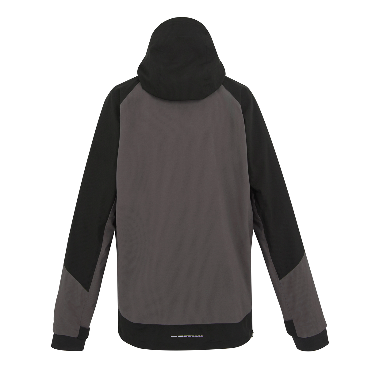 Regatta 4TEX Men's Stretch Waterproof Shell Jacket in Slate Grey and Black, back view