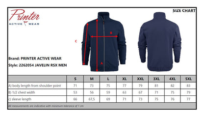 James Harvest Javelin Mens Zip Sweatshirt | Full-Zip Sweater | 8 Colours | S-5XL - Sweatshirt - Logo Free Clothing