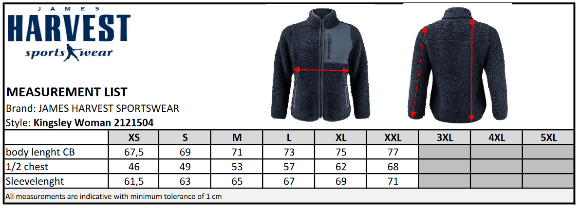 James Harvest Kingsley Ladies Sherpa Fleece | Super Heavyweight Jacket | 3 Colours | XS-2XL