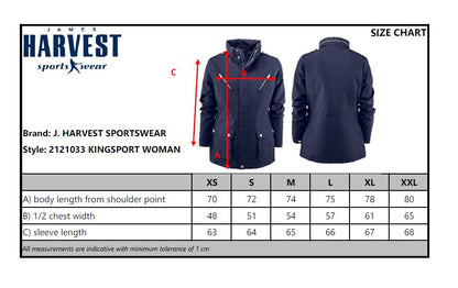 James Harvest Kingsport Ladies Jacket | Light Padding | Hood | Shell Jacket | Black | XS-2XL - Winter Jacket - Logo Free Clothing