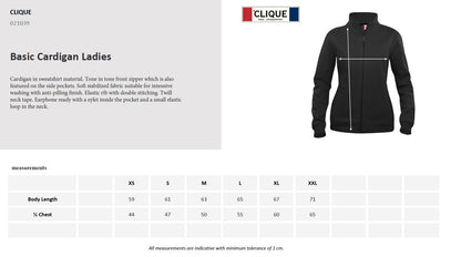 Clique Basic Zip Sweatshirt | Ladies Full-Zip Sweater | Durable | Soft | 9 Colours | XS-2XL - Sweatshirt - Logo Free Clothing