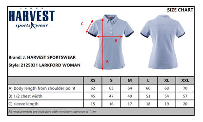 James Harvest Larkford Ladies Polo Shirt | Heavyweight Polo Top | 5 Melange Colours | XS-2XL - Polo Shirt - Logo Free Clothing