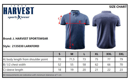 James Harvest Larkford Mens Polo Shirt | Heavyweight Polo Top | 5 Melange Colours | S-3XL