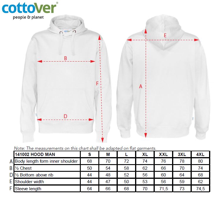 Mens Hoodie Organic Cotton GOTS Fairtrade Logo Free Clothing