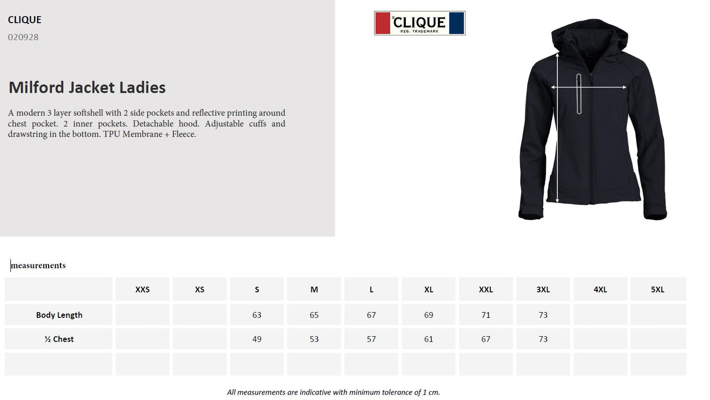 Clique Milford Ladies Softshell Jacket | Detachable Hood | Waterproof | 5 Colours | S-3XL
