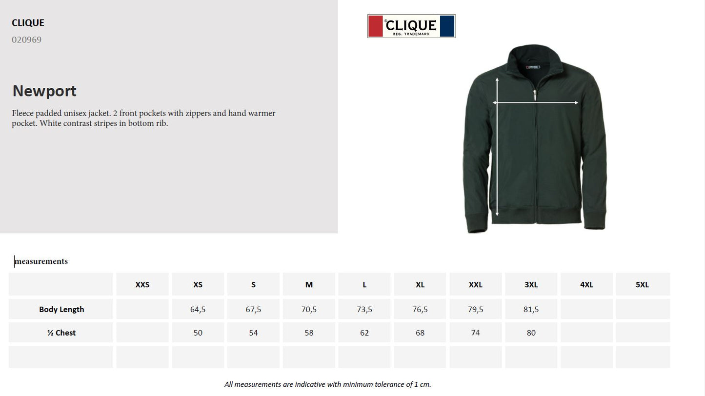 Clique Newport Unisex Shell Jacket | Fleece Lined | Waterproof | 4 Colours | XS-3XL