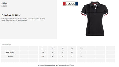 Clique Newton Ladies Polo Shirt | Contrast Details | Ringspun Cotton Polo | 6 Colours | S-XL - Polo Shirt - Logo Free Clothing