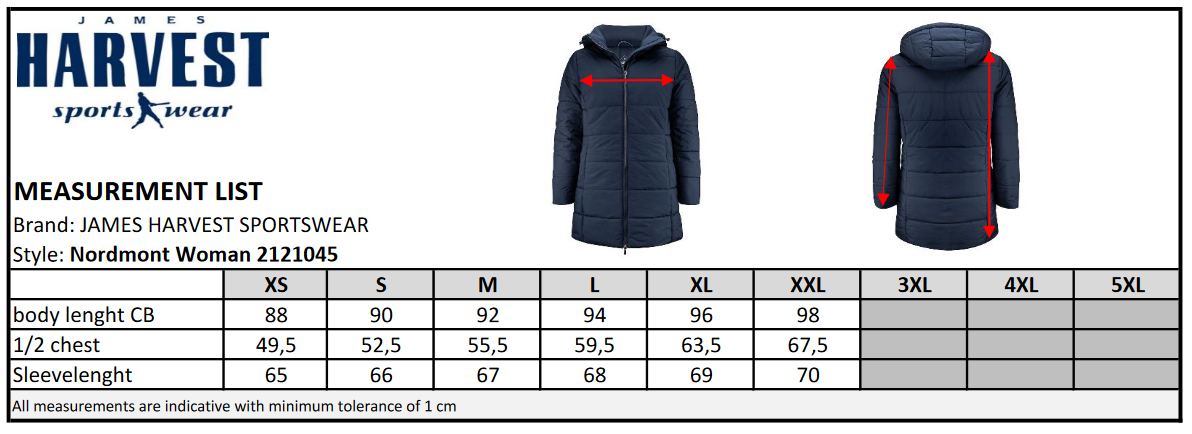 James Harvest Nordmont Ladies Padded Winter Coat | Recycled | Navy or Black | XS-2XL