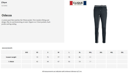 Clique Odessa Unisex Track Pants | Athletic Joggers | Zip Pockets | Grey or Black | XS-2XL