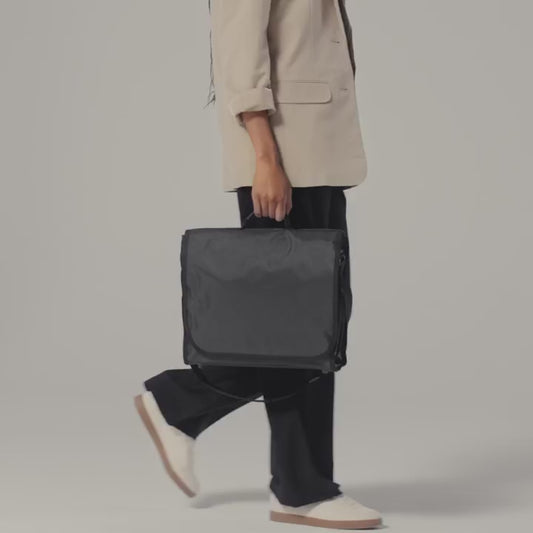 Quadra Record Bag | 9 Litre Capacity | Messenger Bag | Baseboard | Velcro Close | Black | One Size