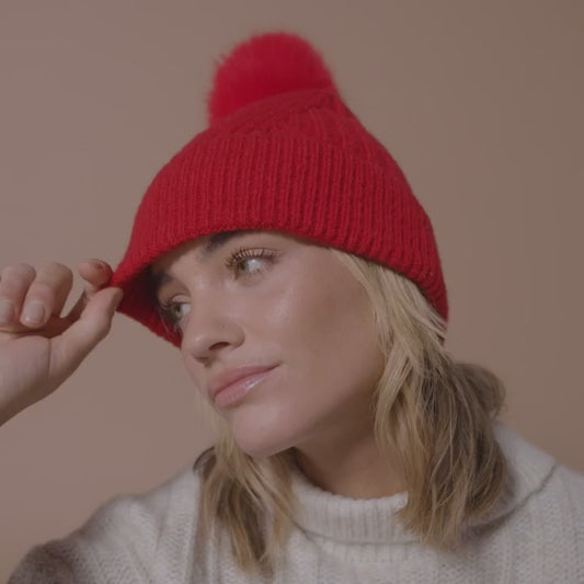 Beechfield Snow Luxe Beanie | Unisex | Soft Touch | Heavy Knit | Pom-Pom | 4 Colours | One Size