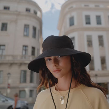 Beechfield Wide Brim Sun Hat | Unisex | Showerproof | Recycled | Sand or Black | One Size
