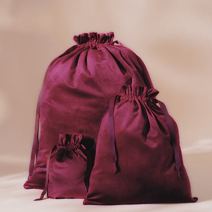 BagBase Velvet Recycled Gift Bag | 1 to 25 Litres Capacity | Ribbon Closure | 3 Colours | S-L