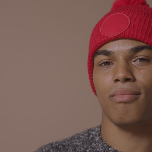 Beechfield Fan Patch Beanie | Unisex | Recycled | Lined | Pom-Pom | 6 Colours | One Size