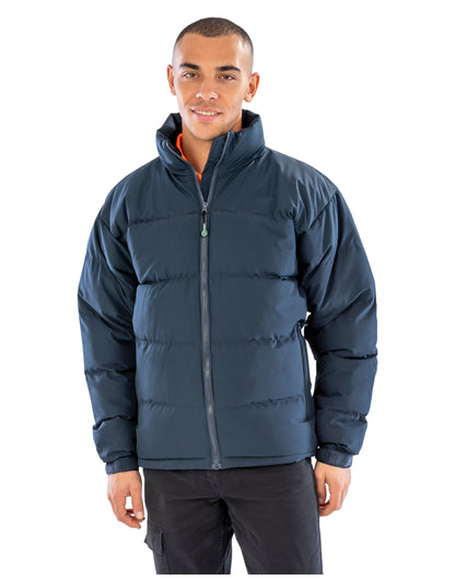 Result Urban Outdoor Wear | Men's Recycled Holkham Down Feel Jacket | Logo Free Clothing
