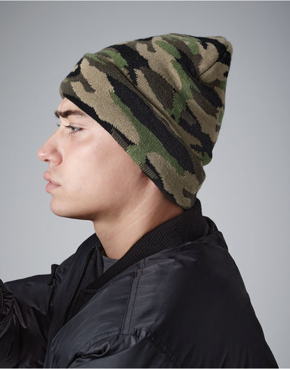 Beechfield | Camo Cuffed Beanie | Logo Free Clothing