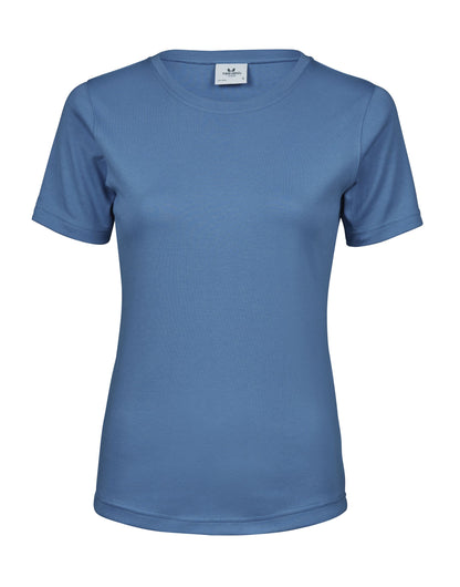 Tee Jays Ladies Interlock T-Shirt in Ocean Blue, front view