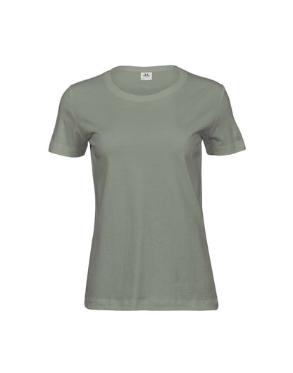 Tee Jays Ladies Fashion Sof-Tee T-Shirt in Sage, front view
