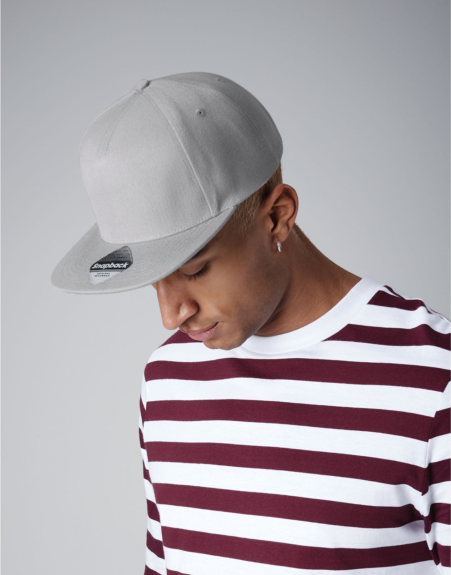 Beechfield | Original Flat Peak Snapback | Logo Free Clothing