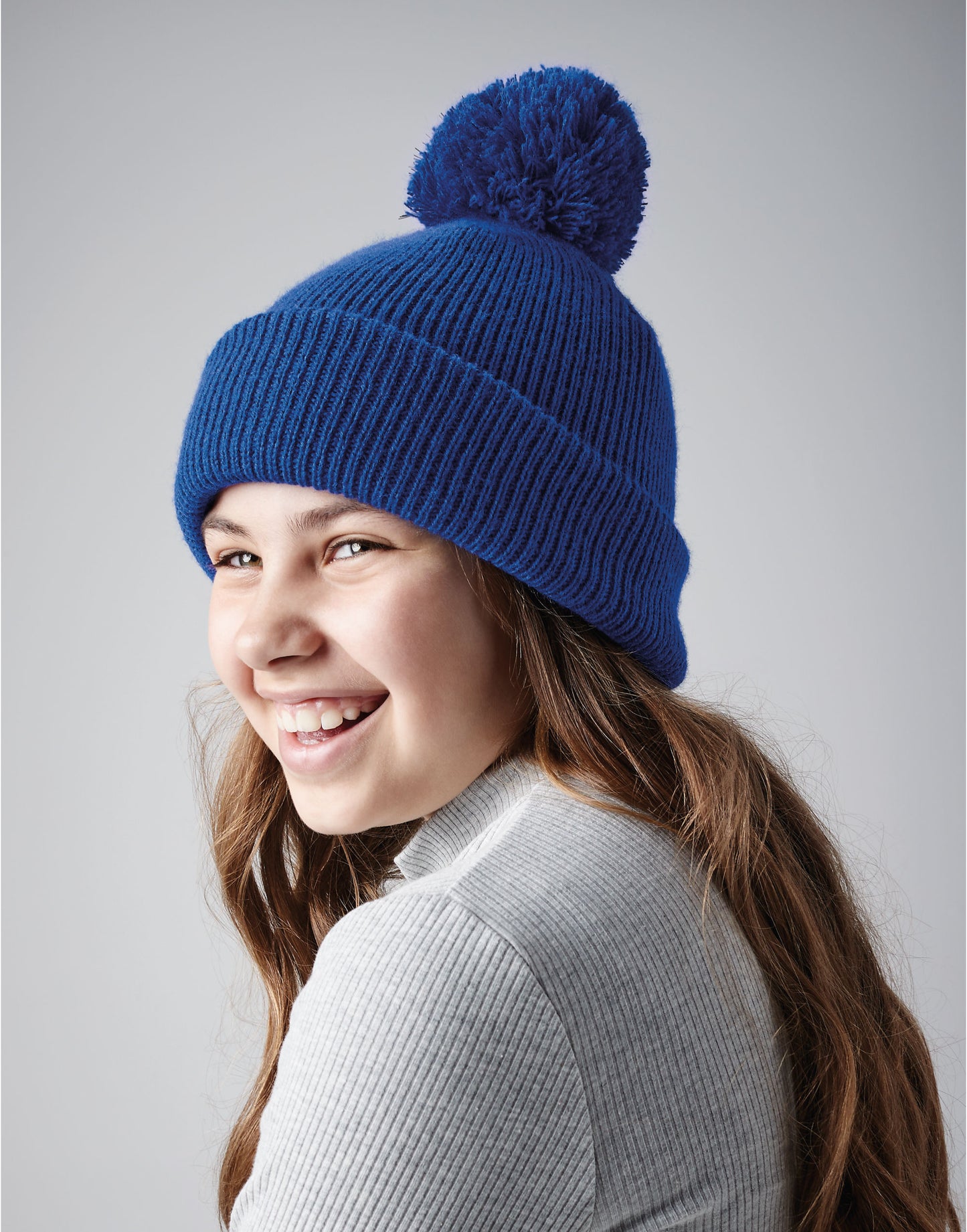 Beechfield | Junior Reflective Bobble Beanie | Logo Free Clothing