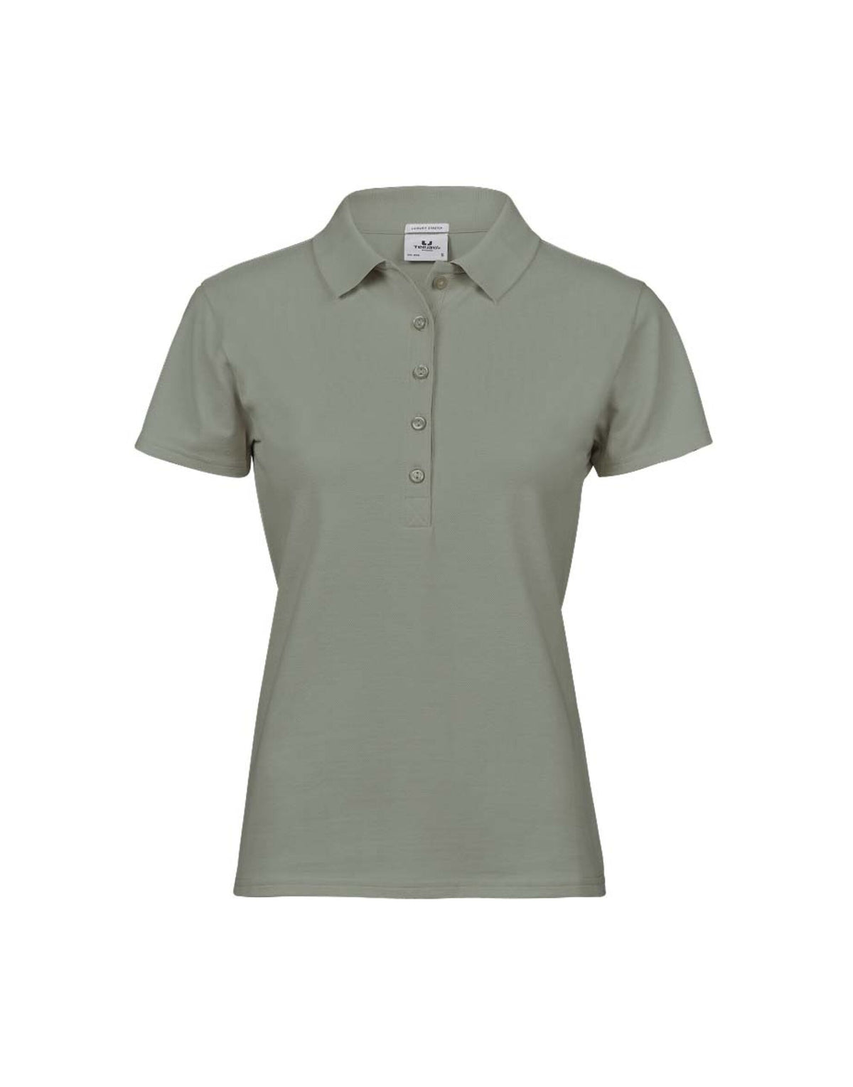 Tee Jays Ladies Luxury Stretch Polo Shirt in Sage, front view
