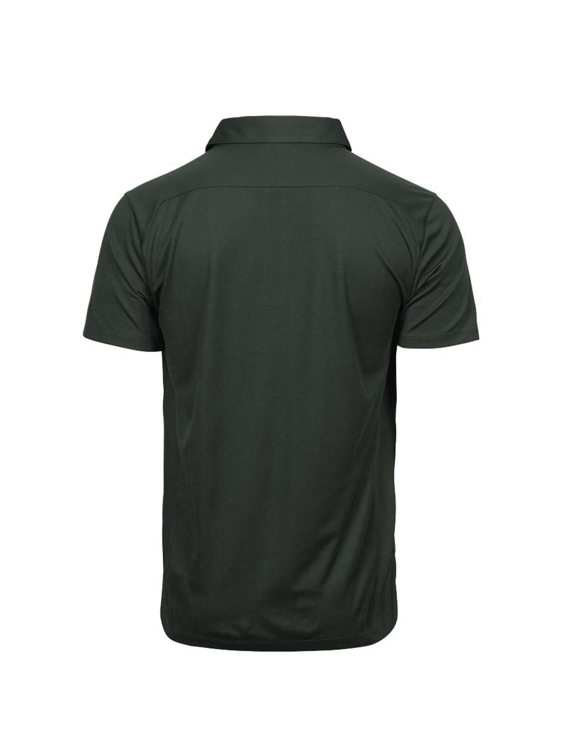 Tee Jays Men’s Luxury Sport Polo Shirt in Dark Green, back view