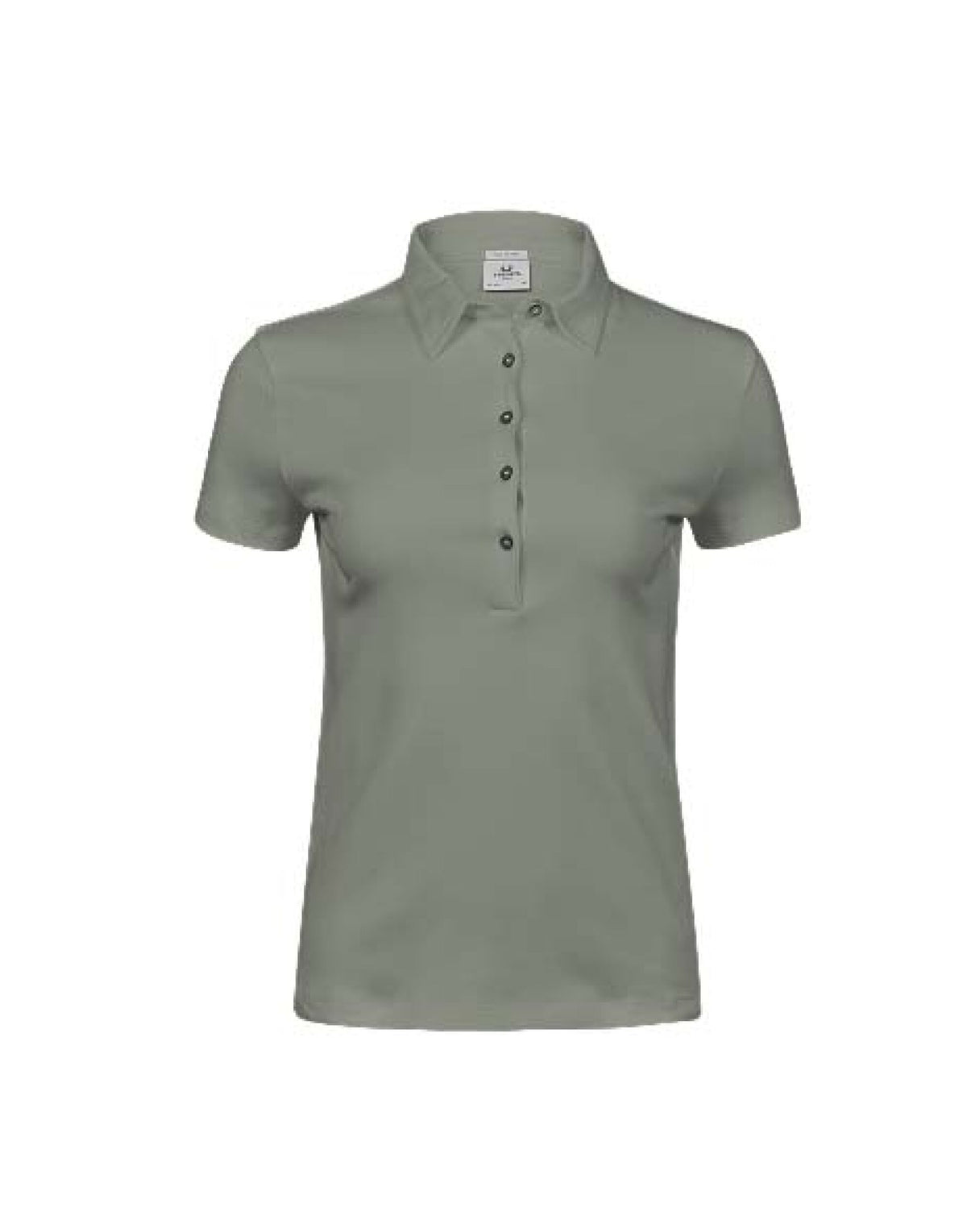 Tee Jays Ladies Pima Cotton Polo Shirt in Sage, front view