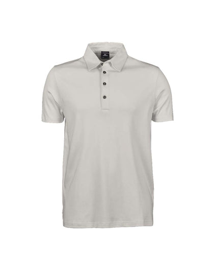 Tee Jays Men’s Pima Cotton Polo Shirt in Cement, front view